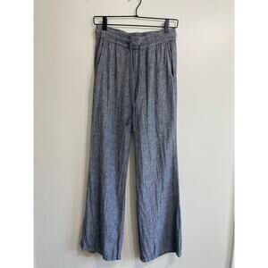 Chic Gray Linen-Blend Pants - Soho Street Size Small